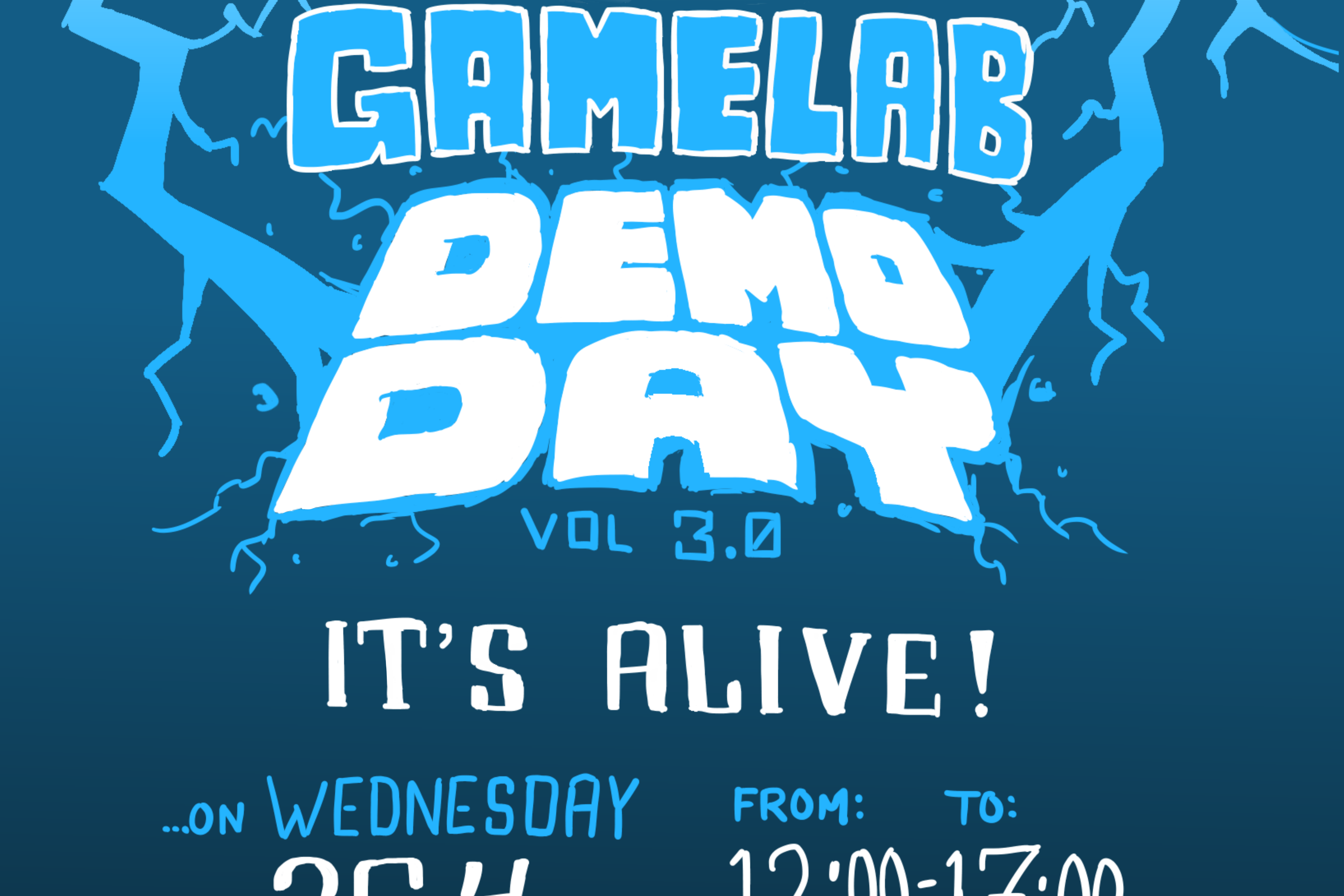 The Demoday vol 3 poster. Made by Mikael Joensuu.